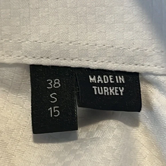 Men’s Hugo Boss Crispy White Dress Shirt Size 38 15 Slim Fit Organic Cotton Nwot - Picture 4 of 5